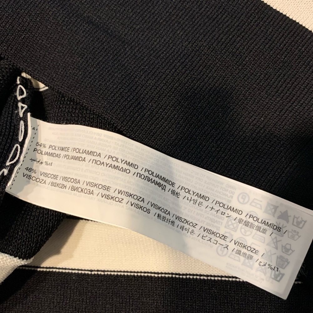 MANGO Suit Black and White Knit Bodycon Dress - Picture 6 of 6